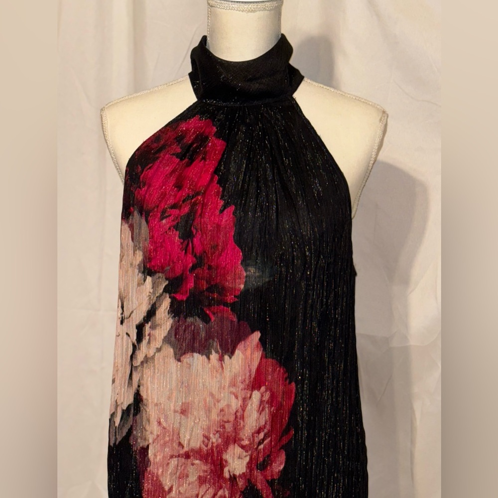 Worthington Black and Red Floral Blouse - Picture 2 of 9